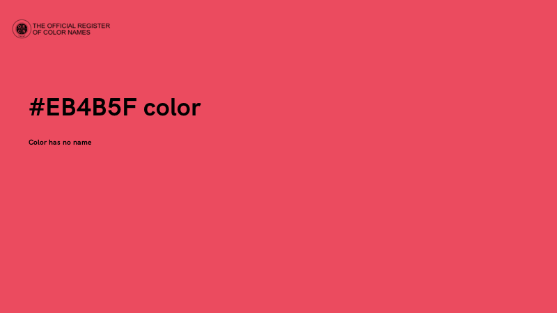 #EB4B5F color image