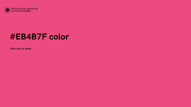 #EB4B7F color image