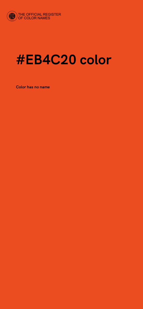 #EB4C20 color image