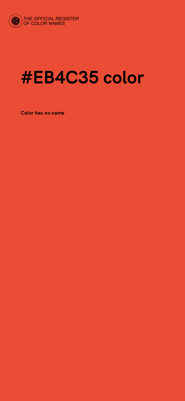 #EB4C35 color image
