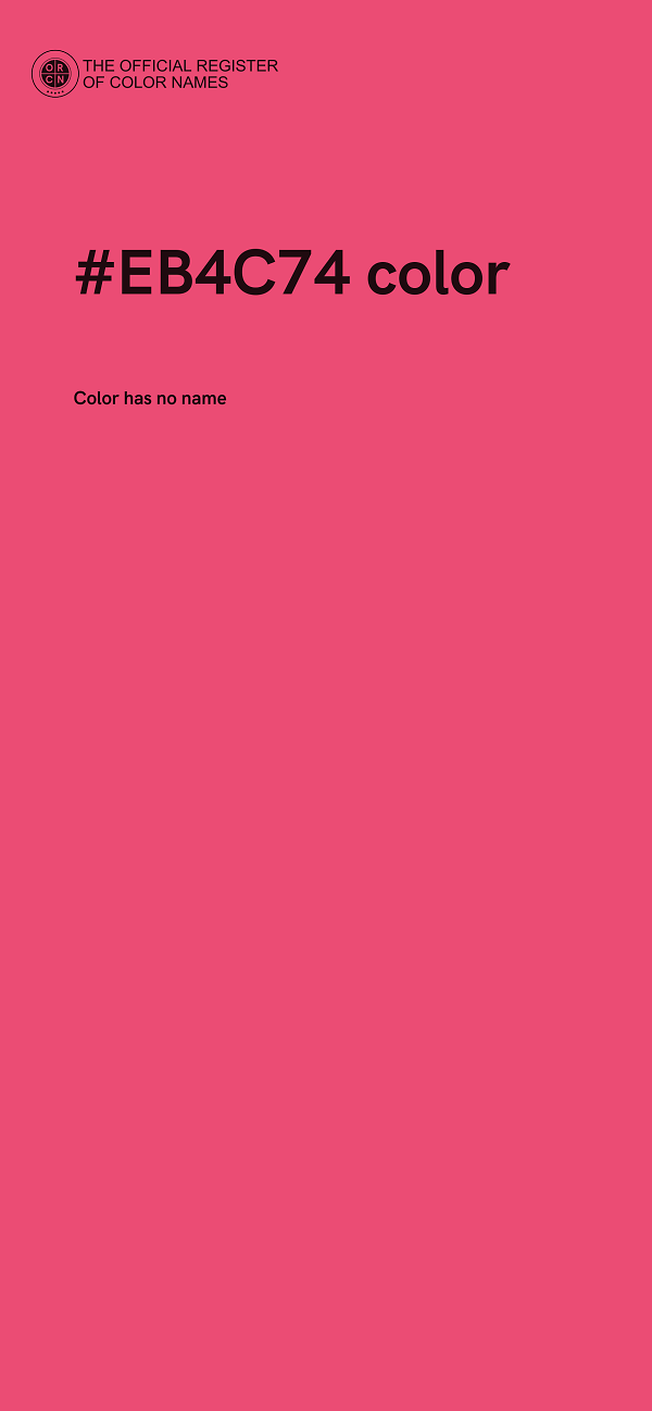 #EB4C74 color image