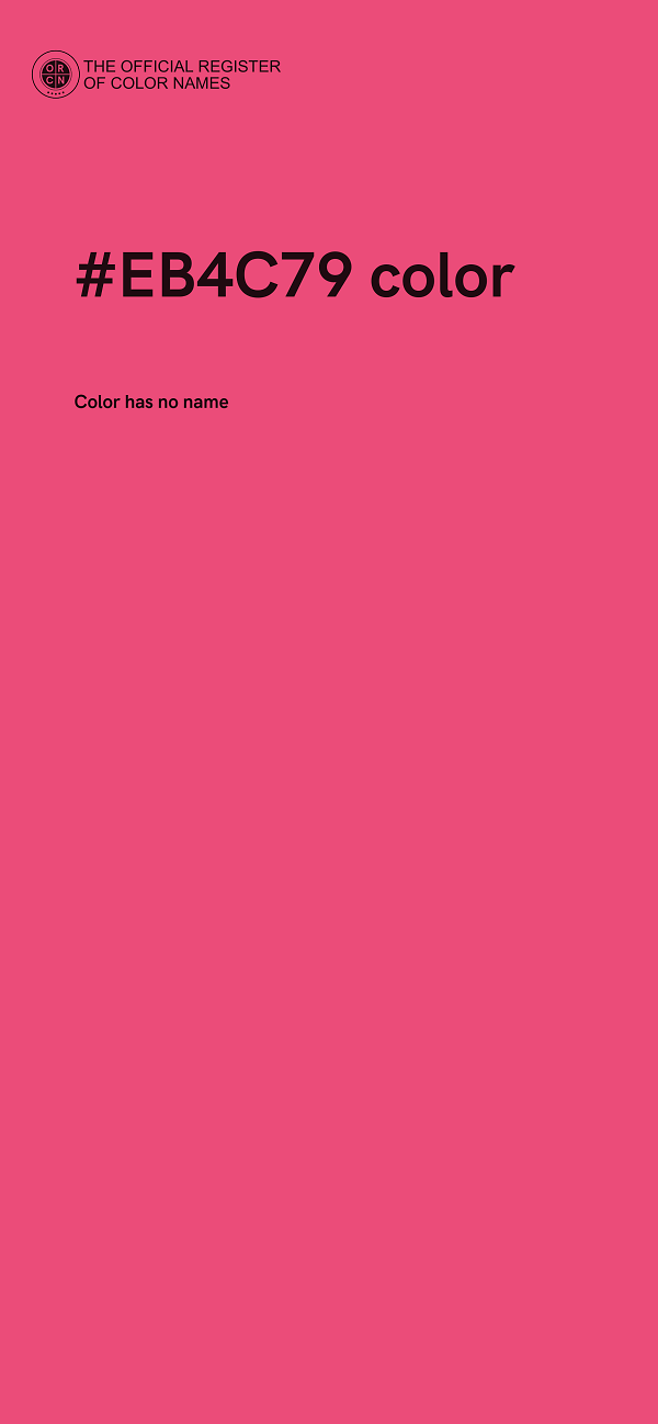 #EB4C79 color image
