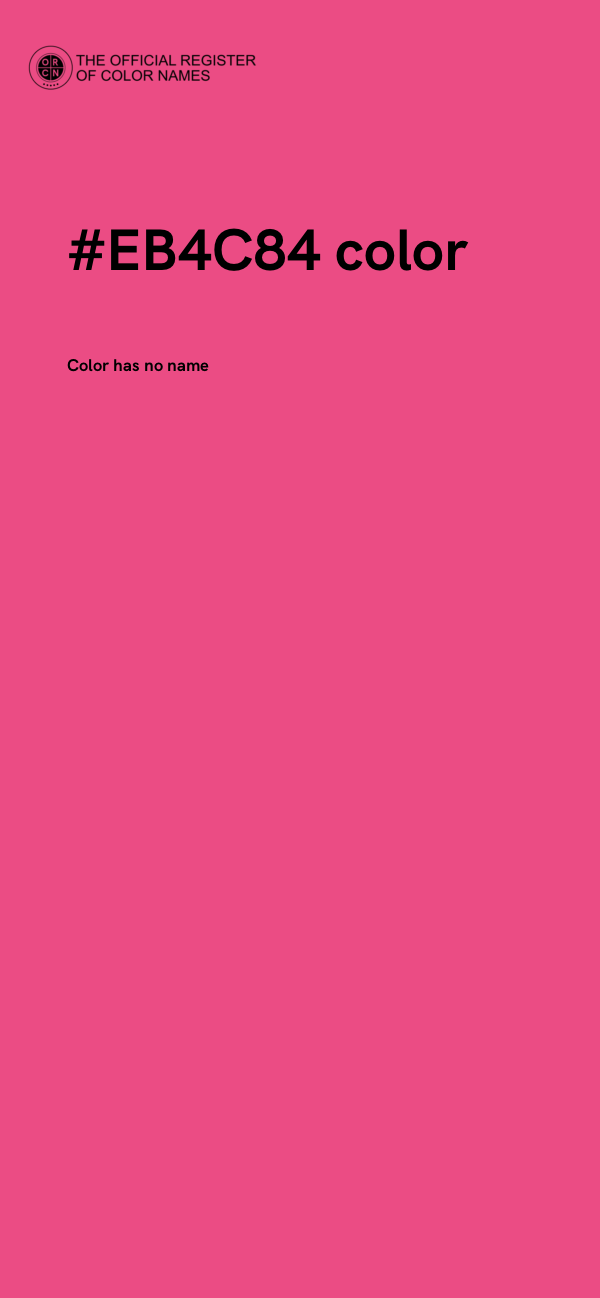 #EB4C84 color image