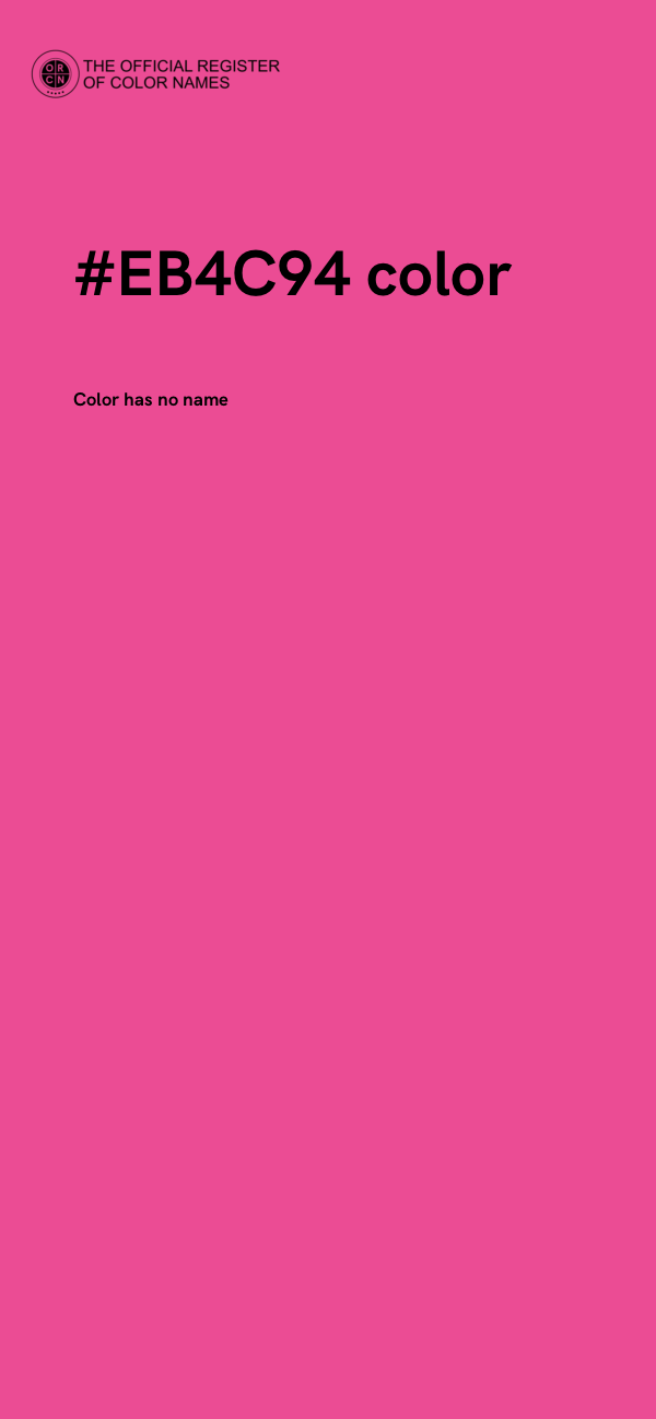 #EB4C94 color image