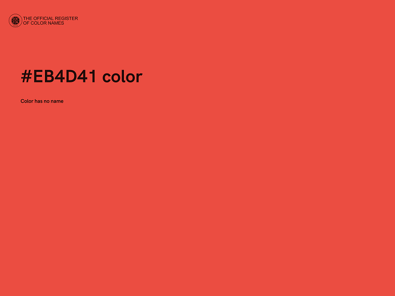 #EB4D41 color image