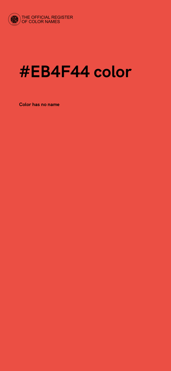 #EB4F44 color image
