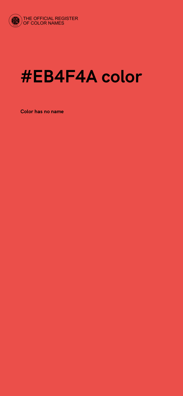 #EB4F4A color image