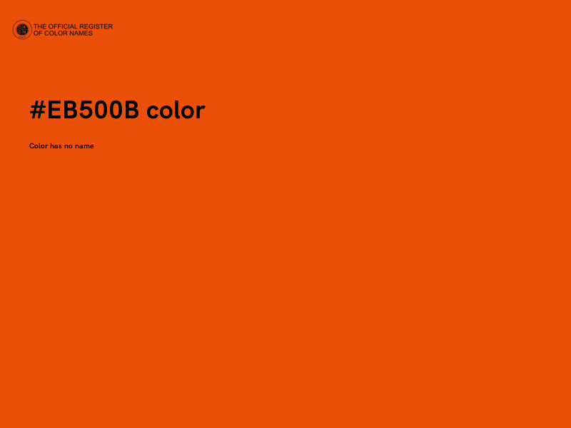 #EB500B color image