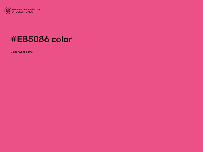 #EB5086 color image