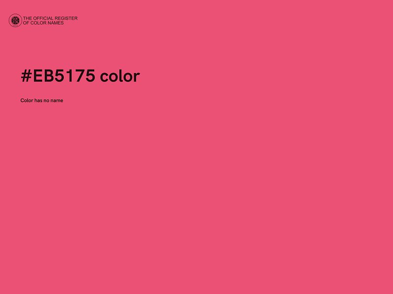 #EB5175 color image
