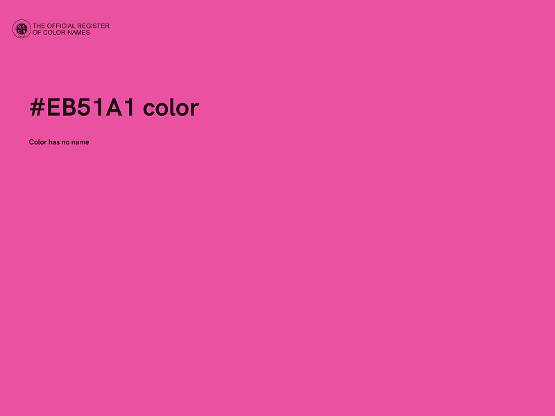 #EB51A1 color image