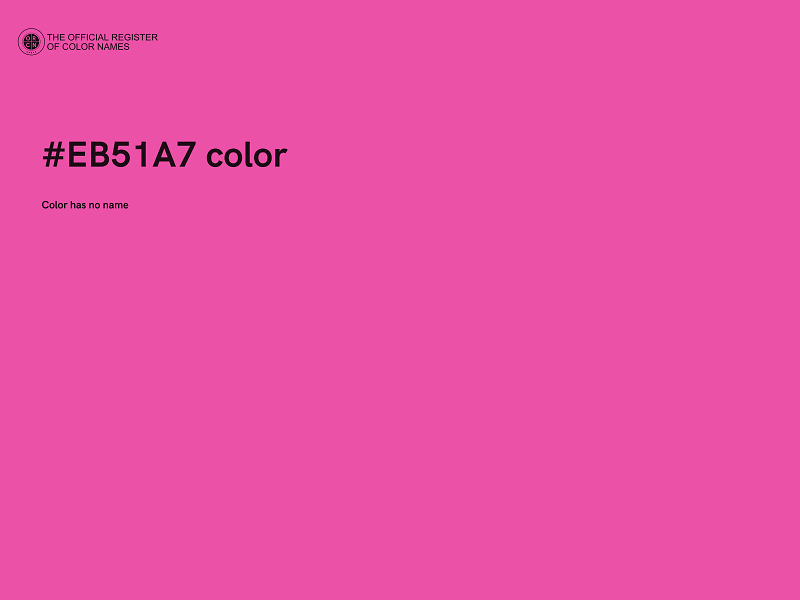 #EB51A7 color image