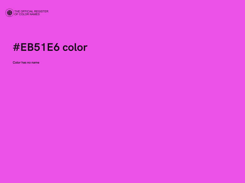 #EB51E6 color image