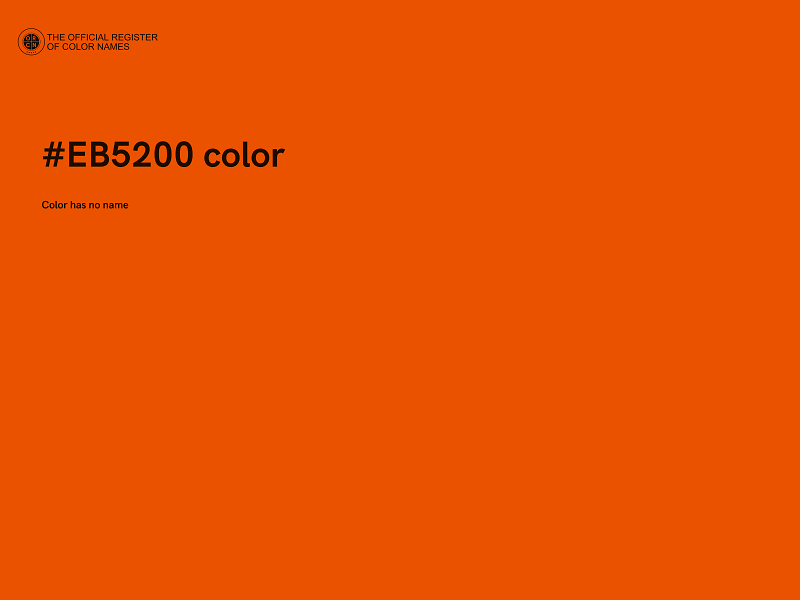 #EB5200 color image