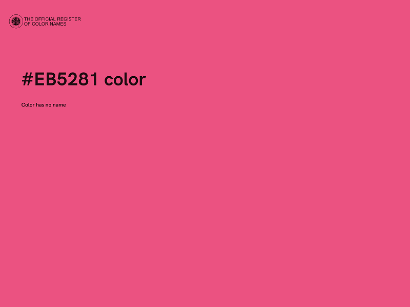 #EB5281 color image