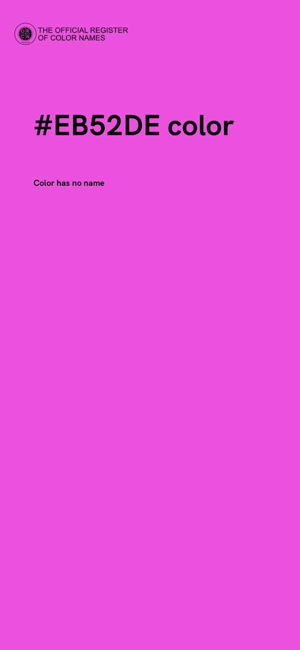 #EB52DE color image