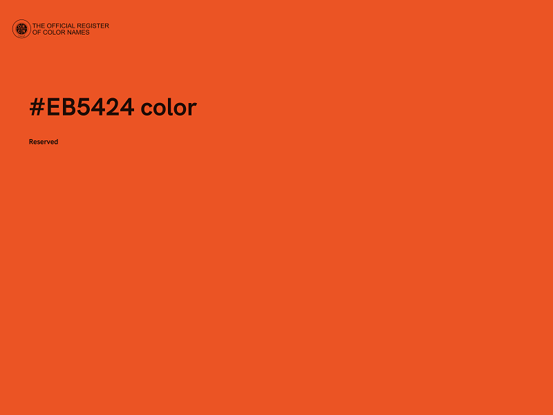 #EB5424 color image