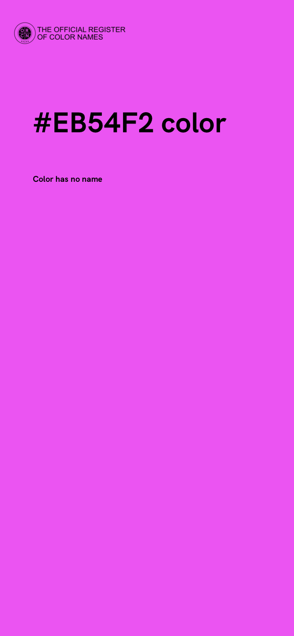 #EB54F2 color image