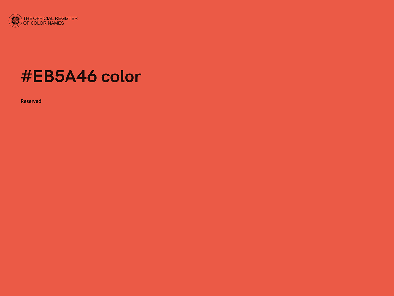 #EB5A46 color image