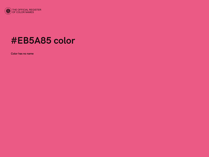 #EB5A85 color image