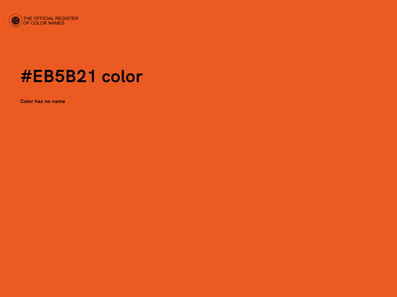 #EB5B21 color image