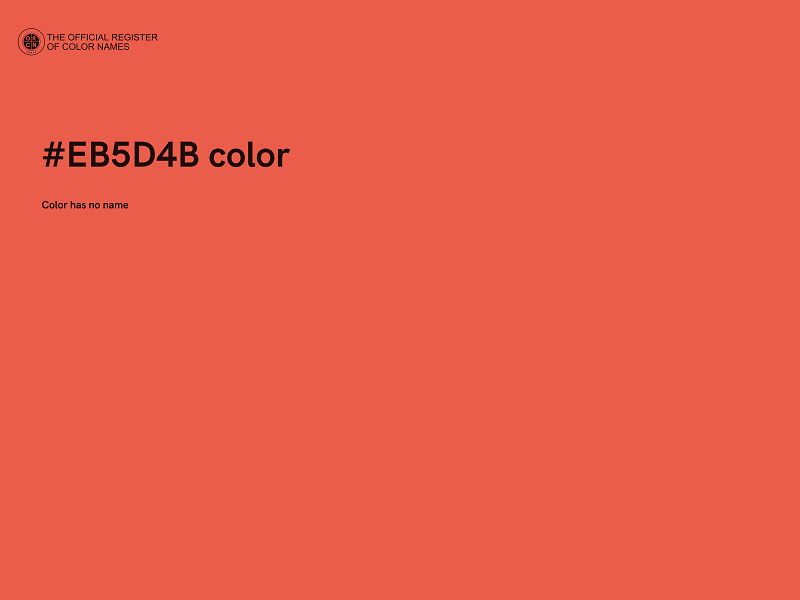 #EB5D4B color image