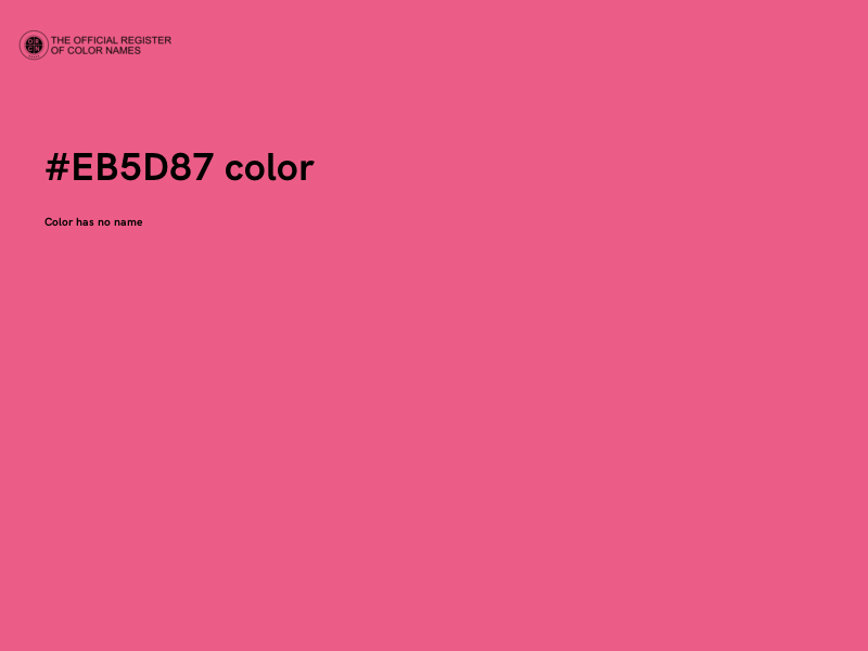 #EB5D87 color image