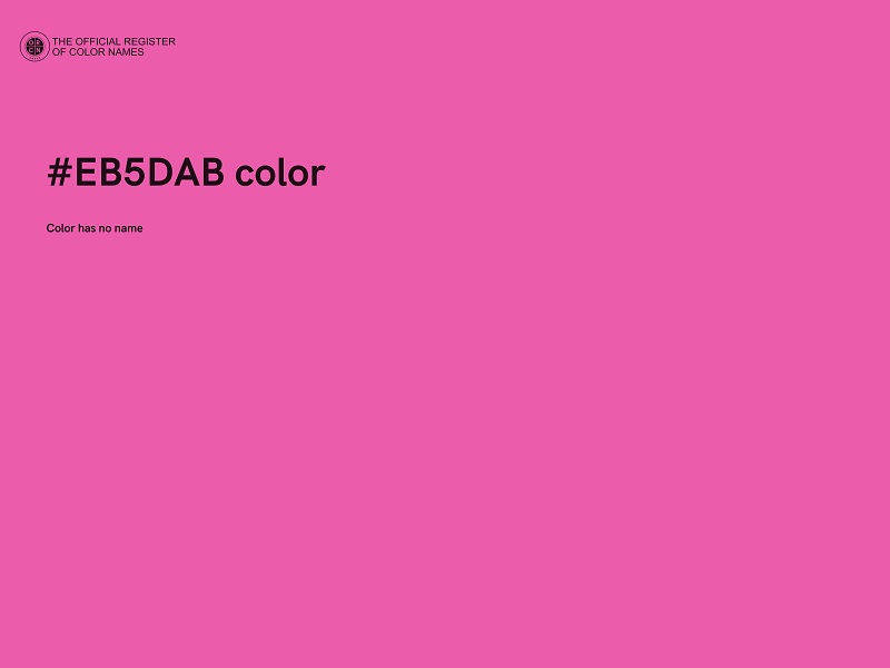 #EB5DAB color image