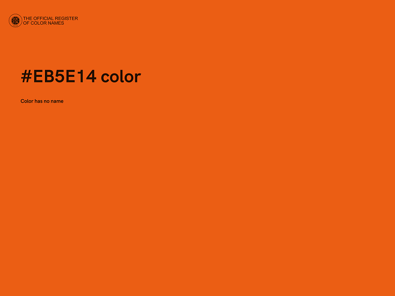 #EB5E14 color image