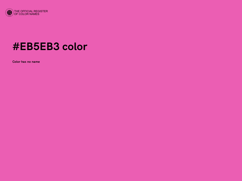 #EB5EB3 color image