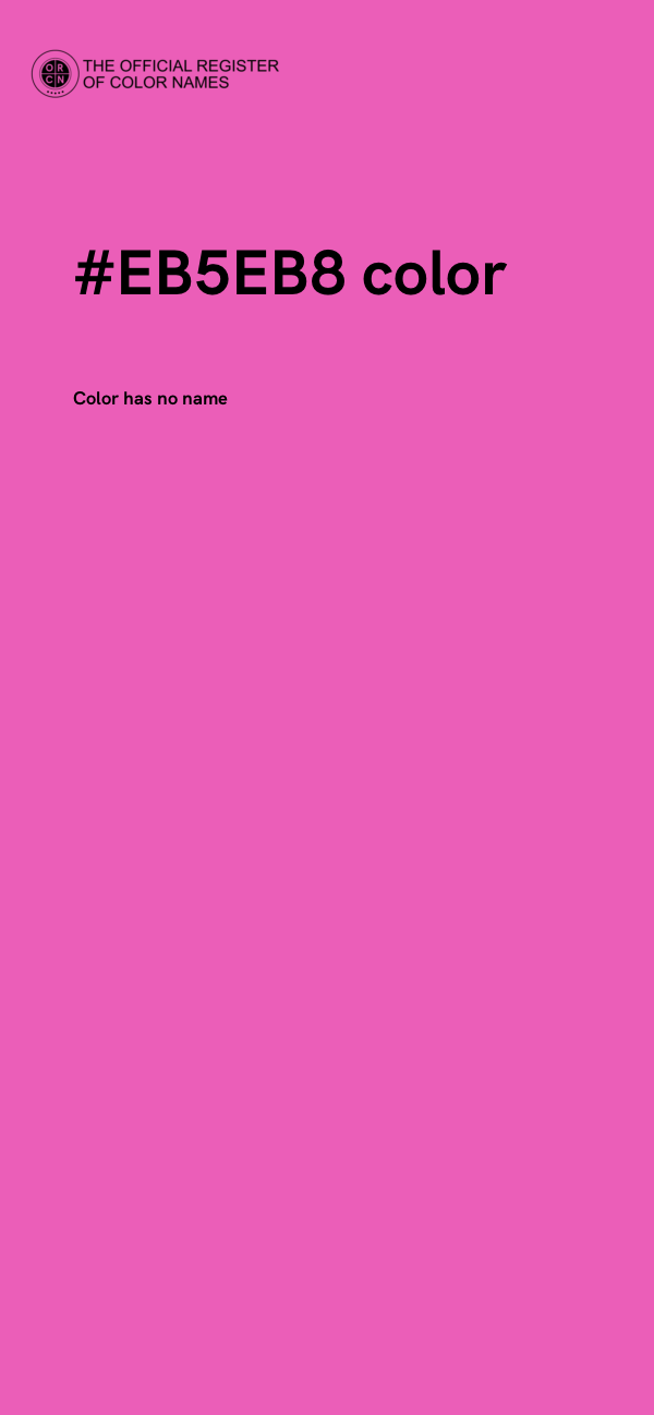 #EB5EB8 color image