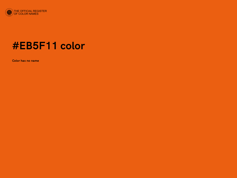 #EB5F11 color image