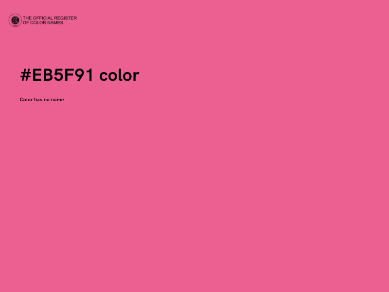 #EB5F91 color image