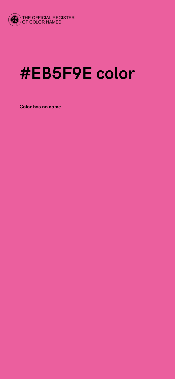 #EB5F9E color image