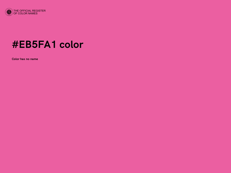 #EB5FA1 color image