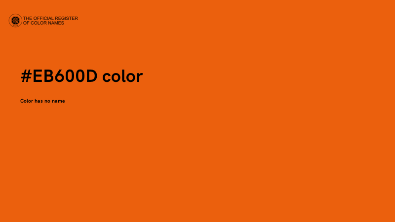 #EB600D color image