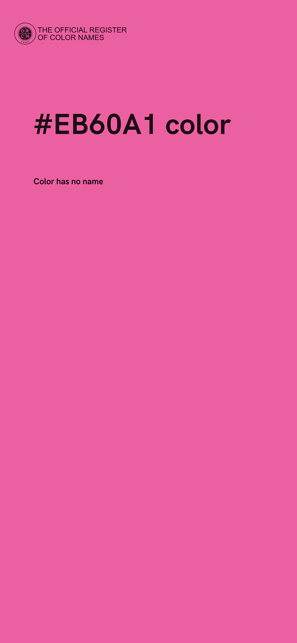 #EB60A1 color image