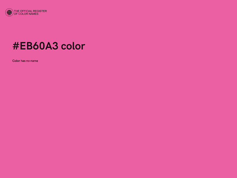 #EB60A3 color image