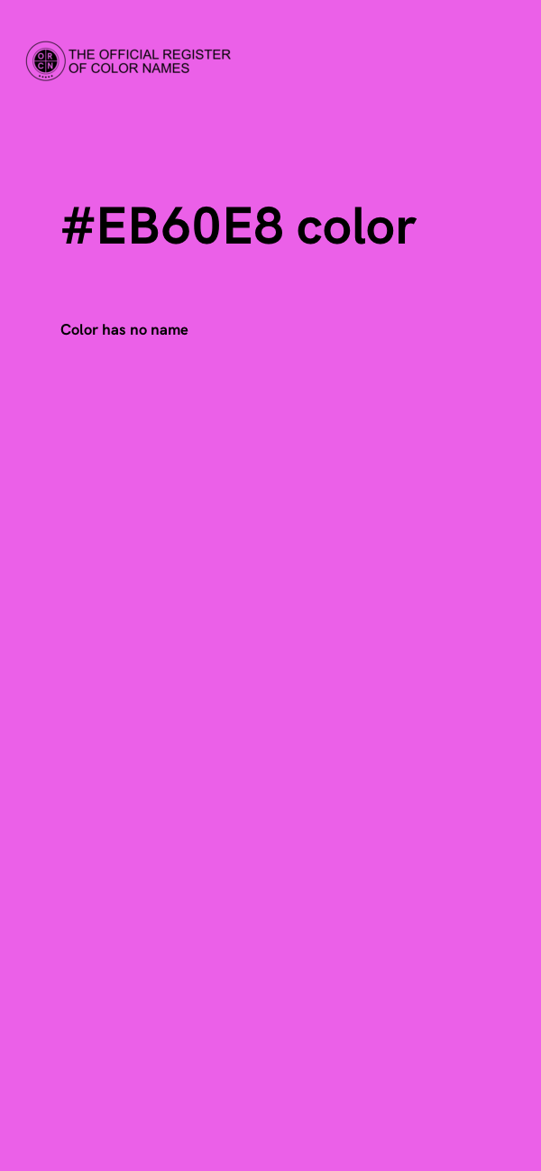 #EB60E8 color image