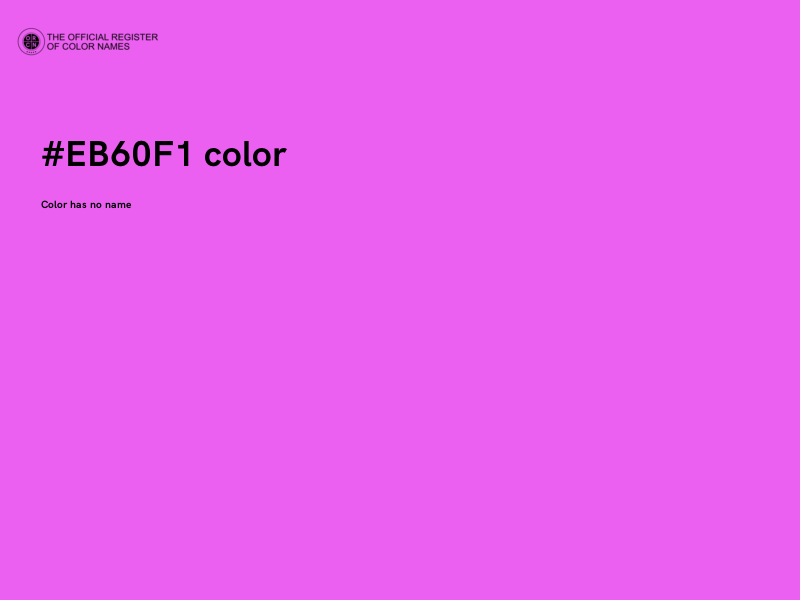 #EB60F1 color image
