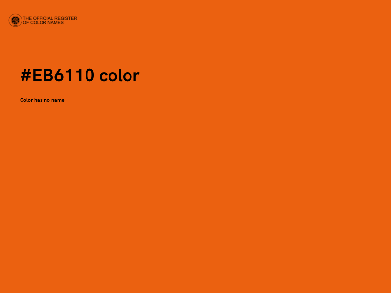 #EB6110 color image