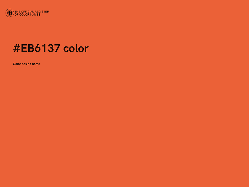 #EB6137 color image