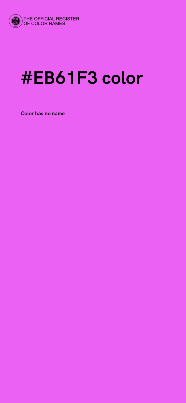 #EB61F3 color image