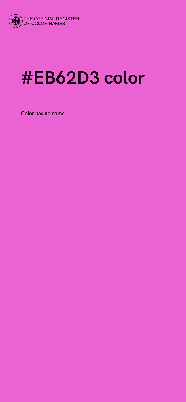 #EB62D3 color image