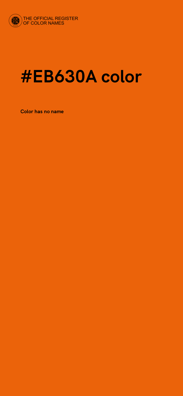 #EB630A color image