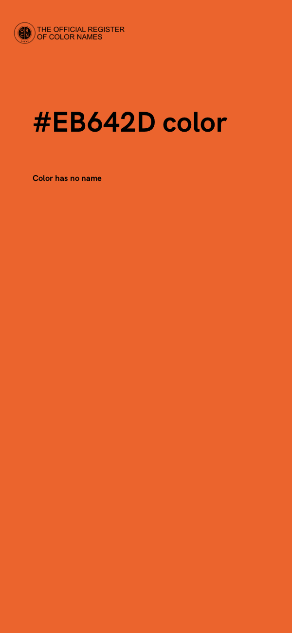 #EB642D color image