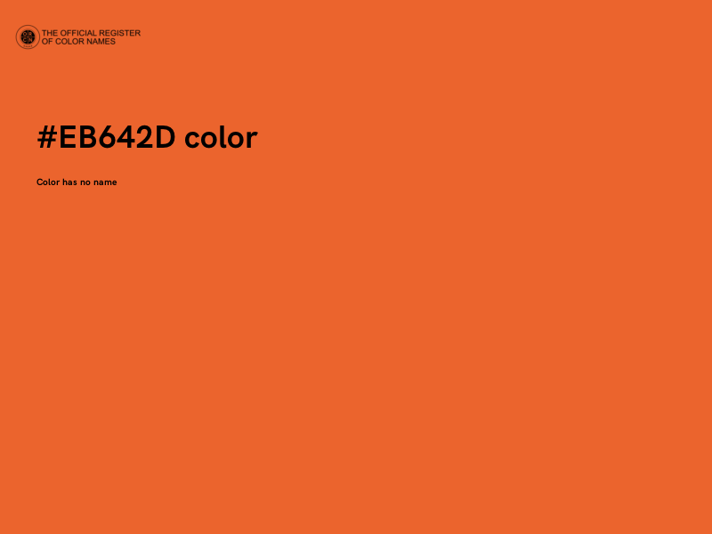 #EB642D color image