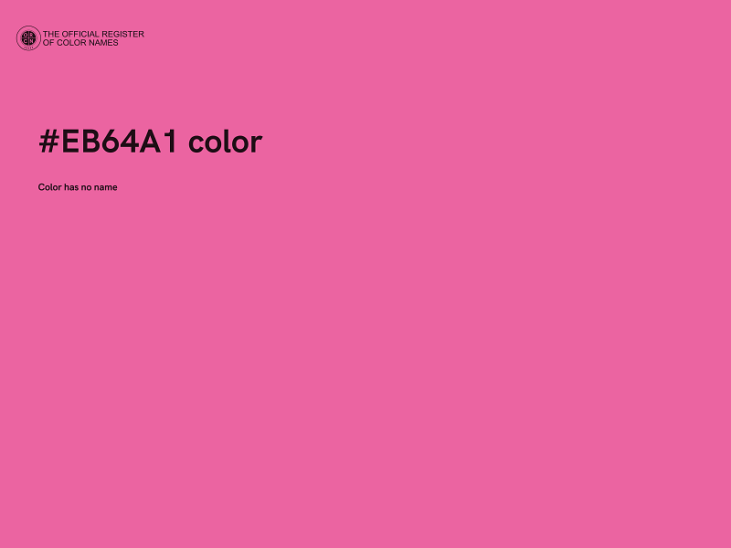 #EB64A1 color image
