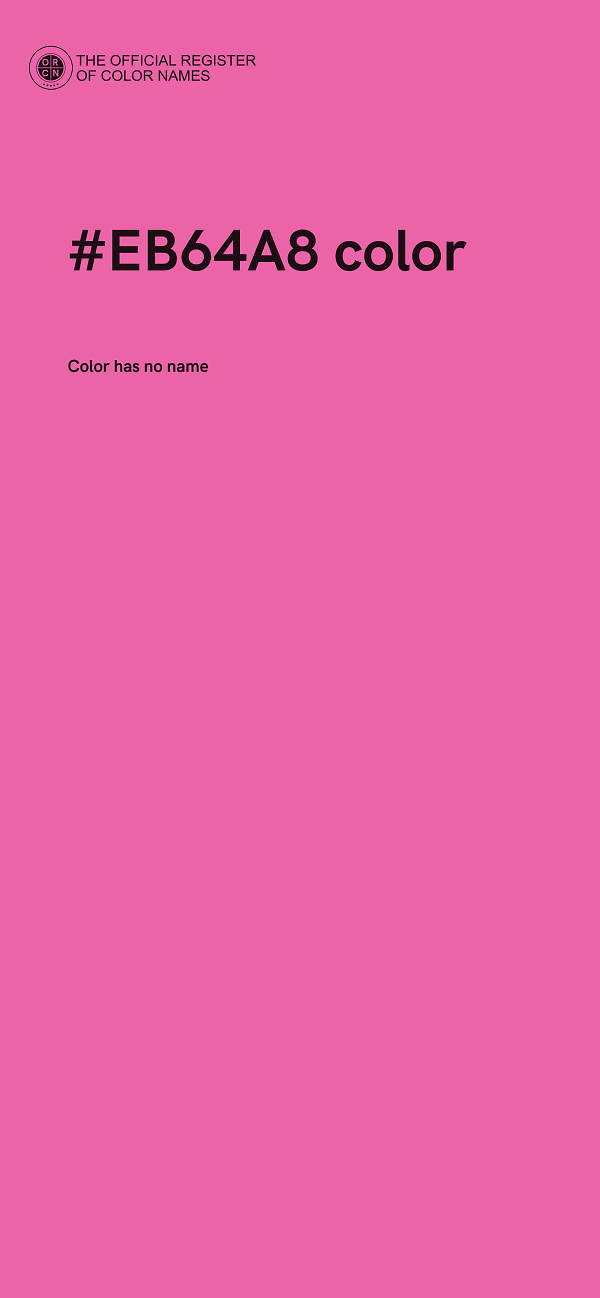 #EB64A8 color image