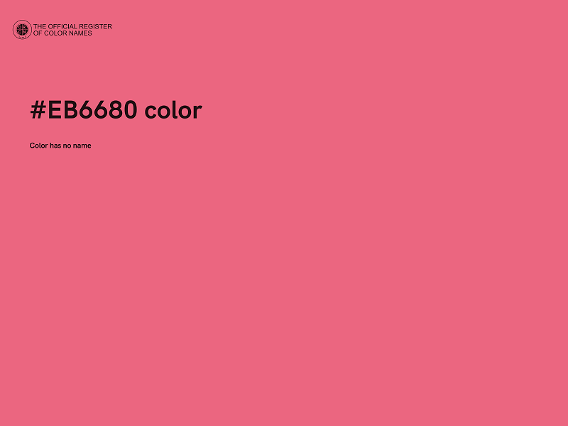 #EB6680 color image